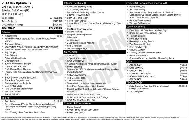 2014 Kia Optima LX's photo