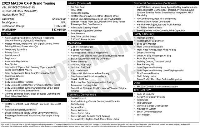 2023 Mazda CX-9 Grand Touring's photo