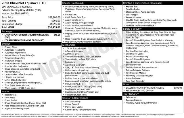 Chevrolet Equinox AWD 4dr LT w/1LT 2023