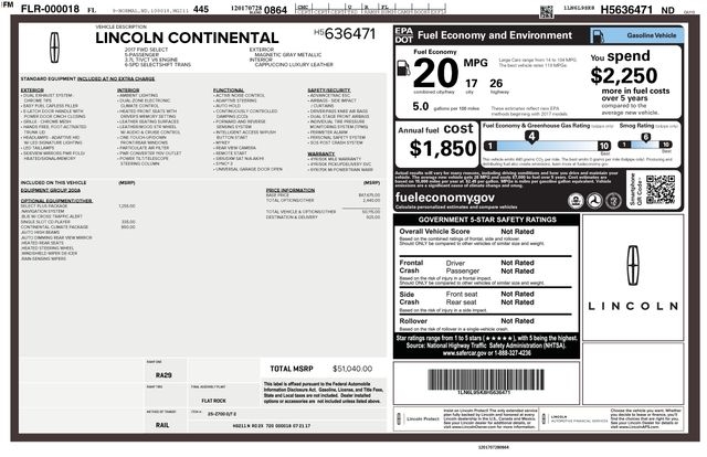 Lincoln Continental  2017