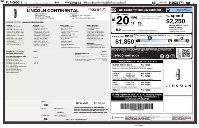 Lincoln Continental  2017