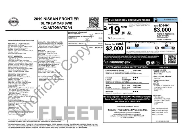 Nissan Frontier  2019