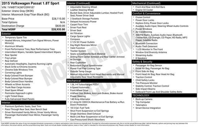 Volkswagen Passat  2015
