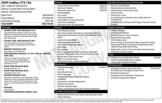 2009 Cadillac CTS Base