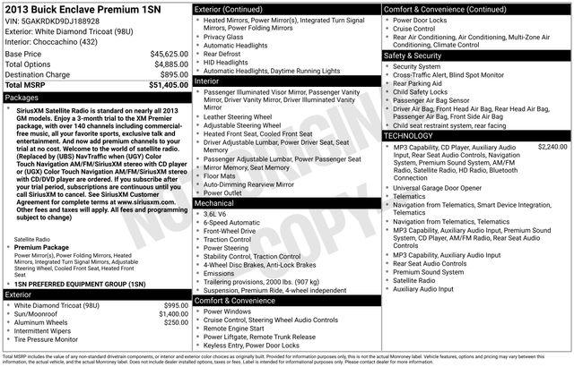 2013 Buick Enclave Premium Group