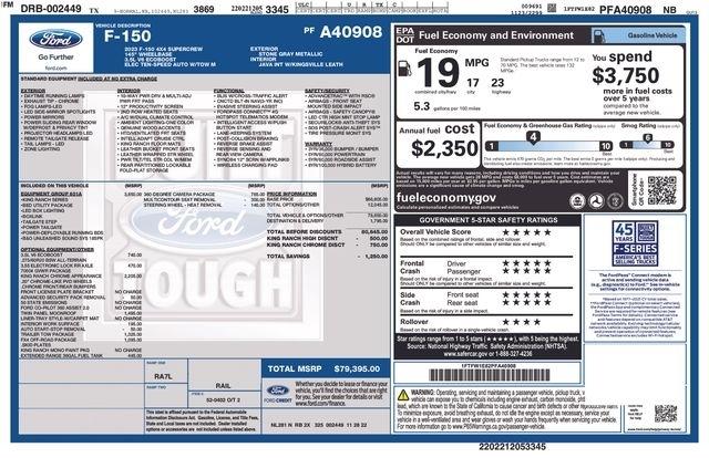 Ford F-150 King Ranch 4WD SuperCrew 5.5' Box 2023