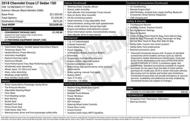Chevrolet Cruze  2018