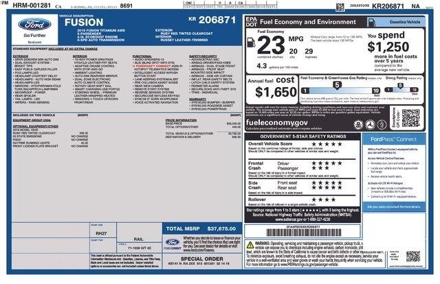 Ford Fusion Titanium AWD 2019