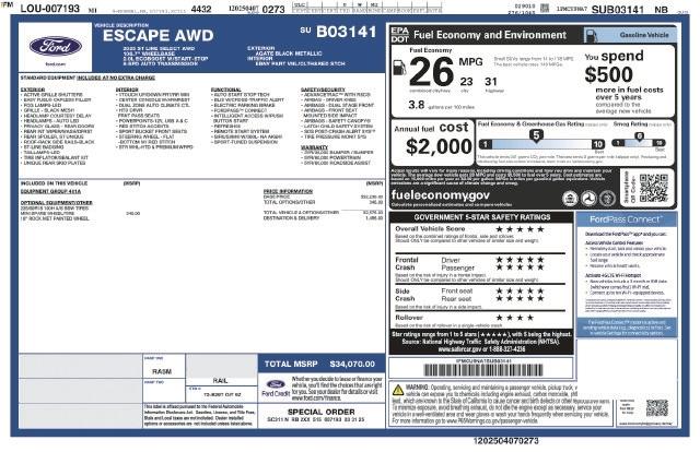 Ford Escape ST-Line Select AWD 2025