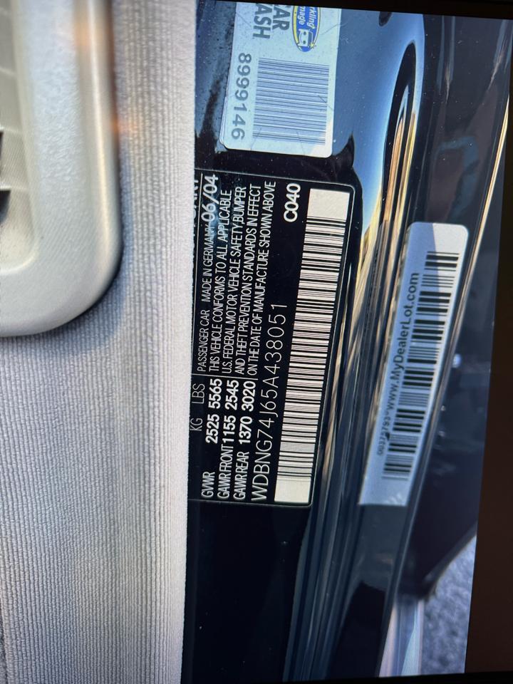 Mercedes-Benz S-Class S55 AMG 2005