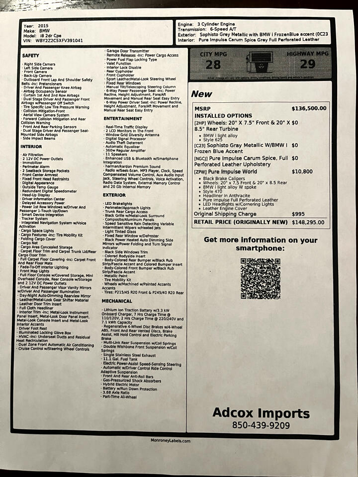 BMW i8 2D Coupe 2015