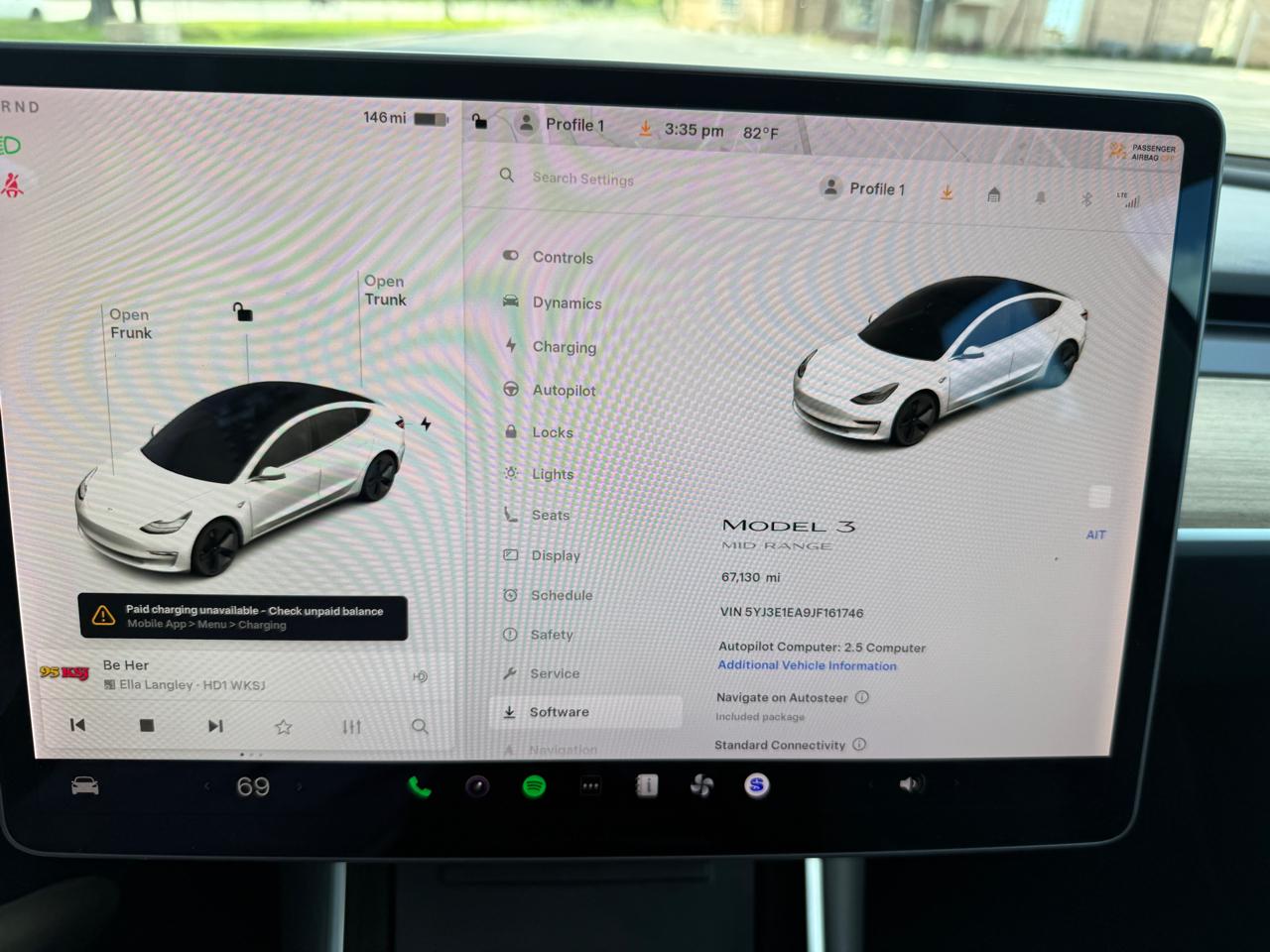 Tesla Model 3 Mid Range 4D Sedan RWD 2018