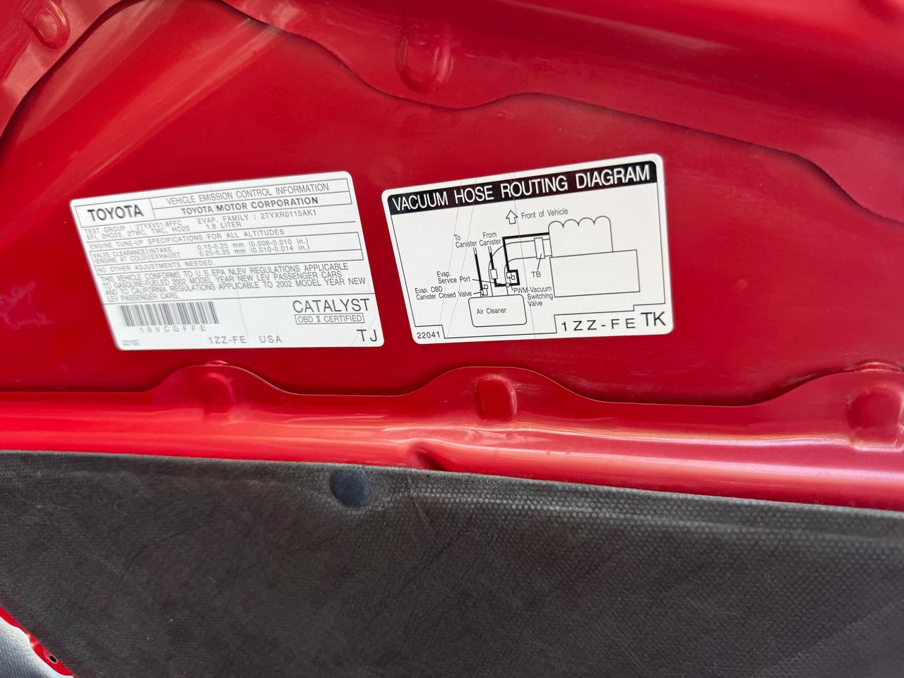 Toyota MR2 Spyder Convertible 2002
