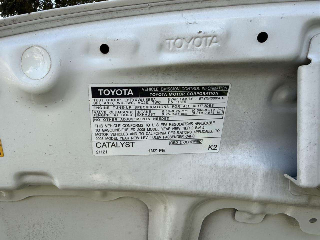 Toyota Yaris Liftback 2008