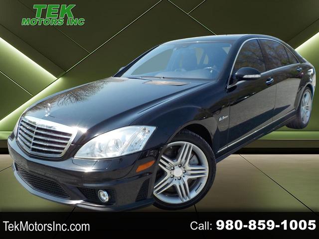 Black 2009 Mercedes-Benz S-Class S 63 AMG Sedan Rear-Wheel Drive Automatic