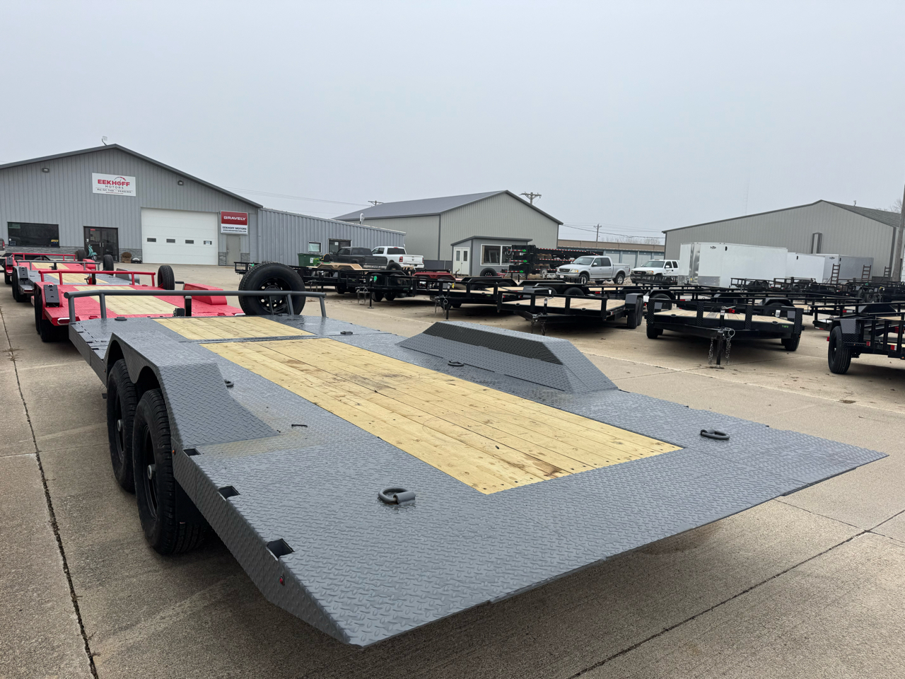 2025 Premier Trailer 20' Drive Over Bumper Pull with 7,000 # Axles