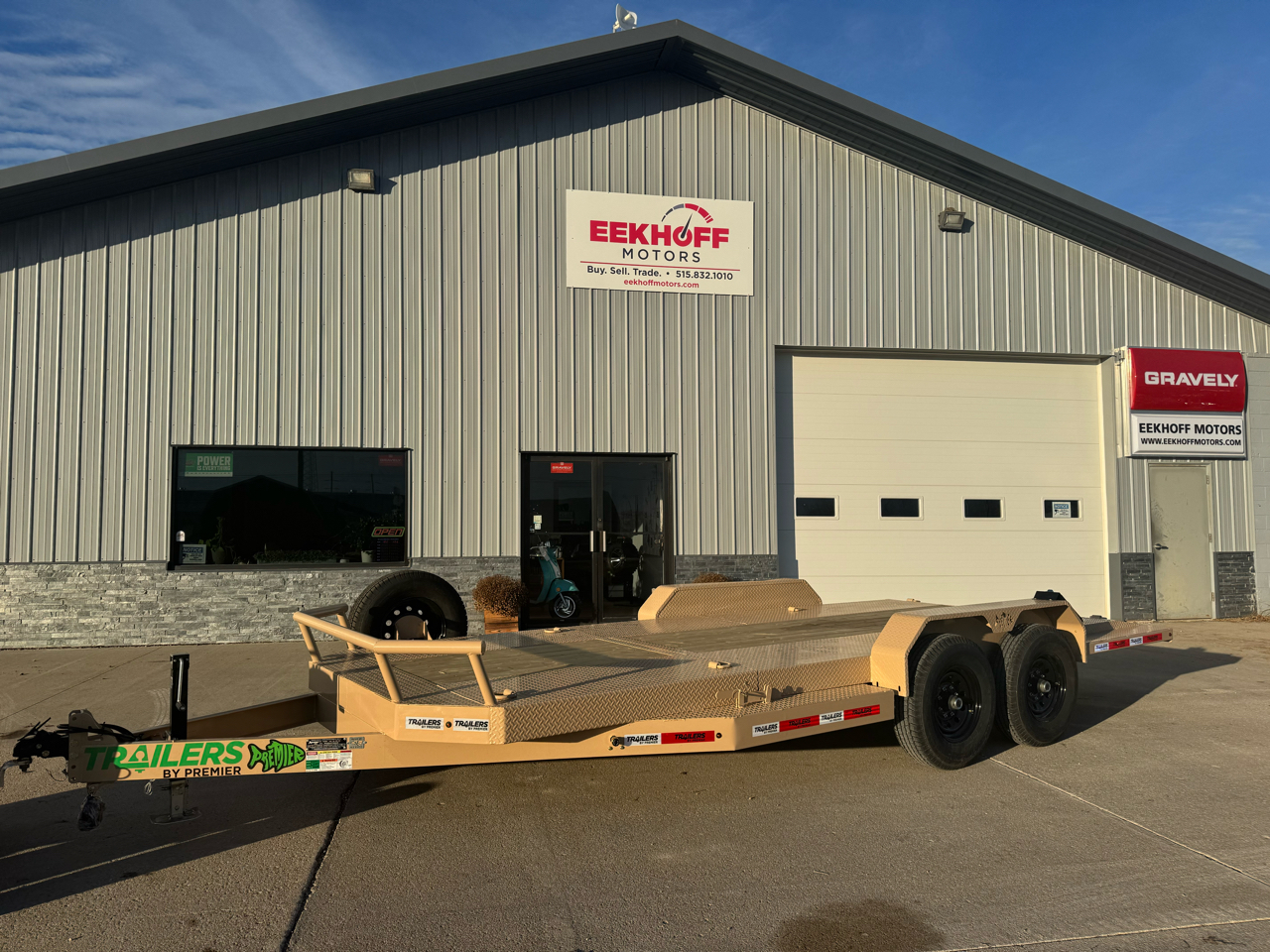 2025 Premier Trailer 20' Tilt Deck Bumper Pull with 7,000 # Axles