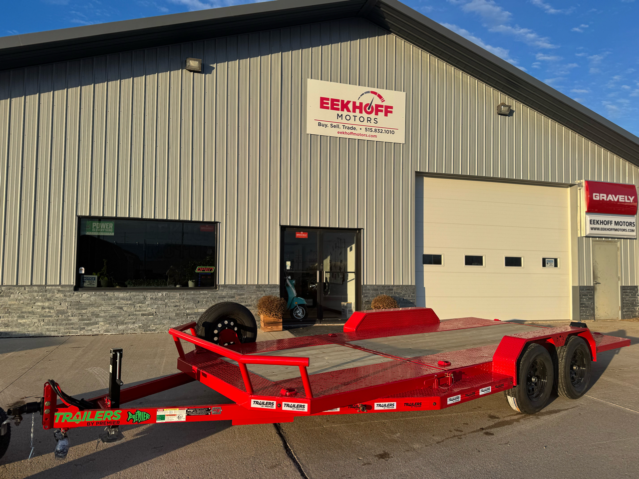 2025 Premier Trailer 20' Tilt Deck Trailer with 3,500 # Axles