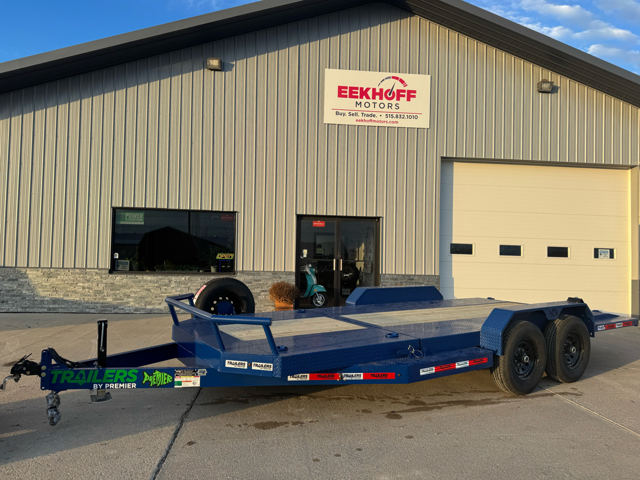 2025 Premier Trailer 20' Tilt Deck Bumper Pull with 7,000 # Axles