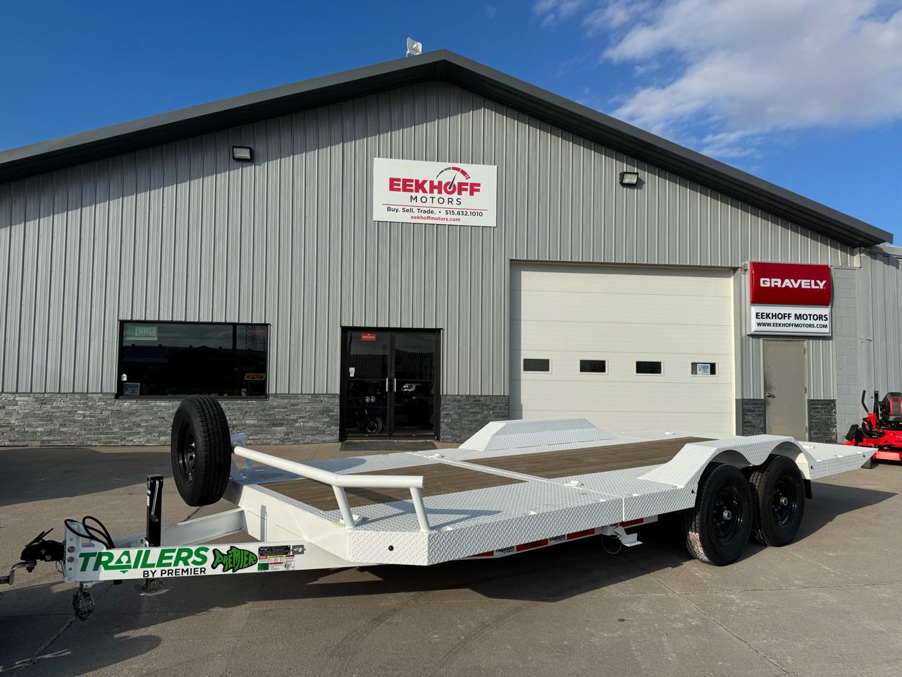 2025 Premier Trailer 20' Drive Over Bumper Pull with 7,000 # Axles