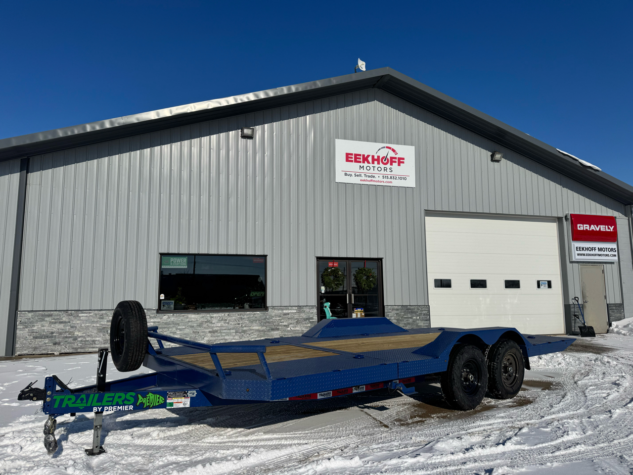 2025 Premier Trailer 20' Drive Over Bumper Pull with 7,000 # Axles