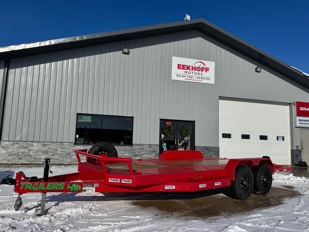 2025 Premier Trailer 20' Tilt Deck Bumper Pull with 7,000 # Axles