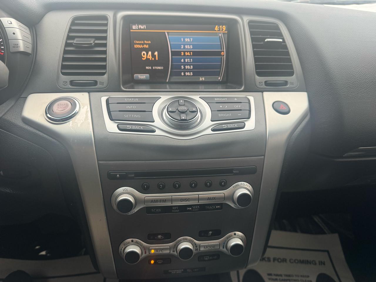 Nissan Murano FWD 4dr SL 2014