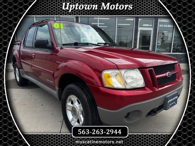 Red 2001 Ford Explorer Sport Trac Pickup Truck Four-Wheel Drive Automatic