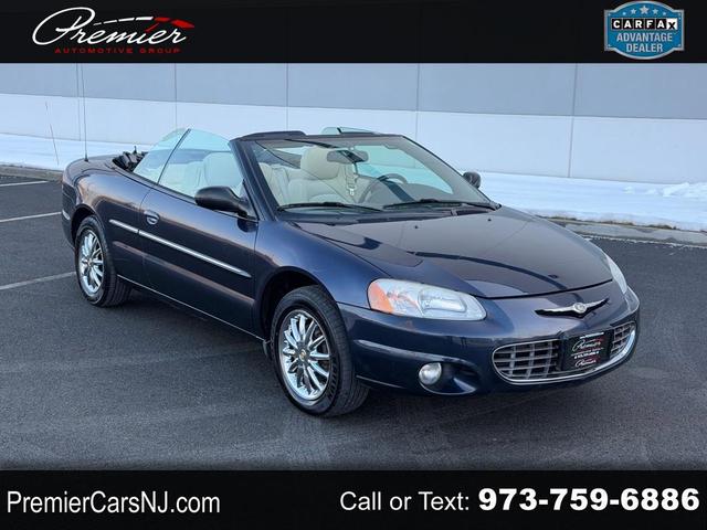 Blue 2002 Chrysler Sebring Limited Convertible FWD Convertible Front-Wheel Drive Automatic
