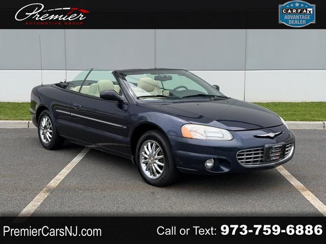 Blue 2002 Chrysler Sebring Limited Convertible FWD Convertible Front-Wheel Drive Automatic