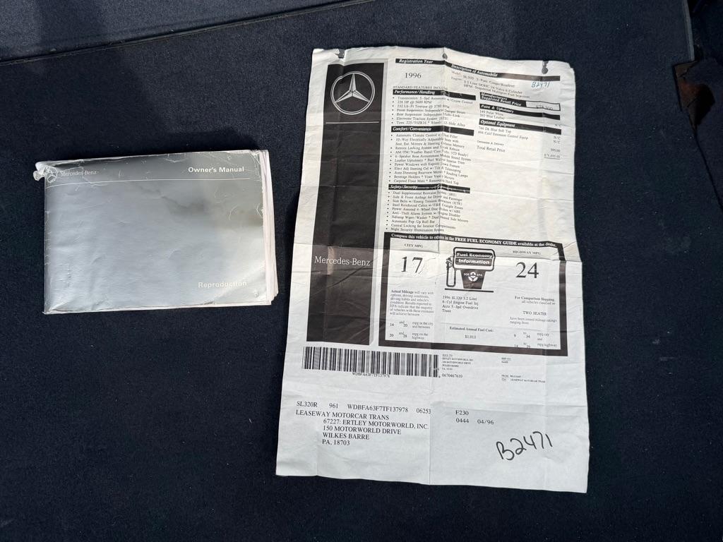 Mercedes-Benz SL Class 2dr Roadster 3.2L 1996