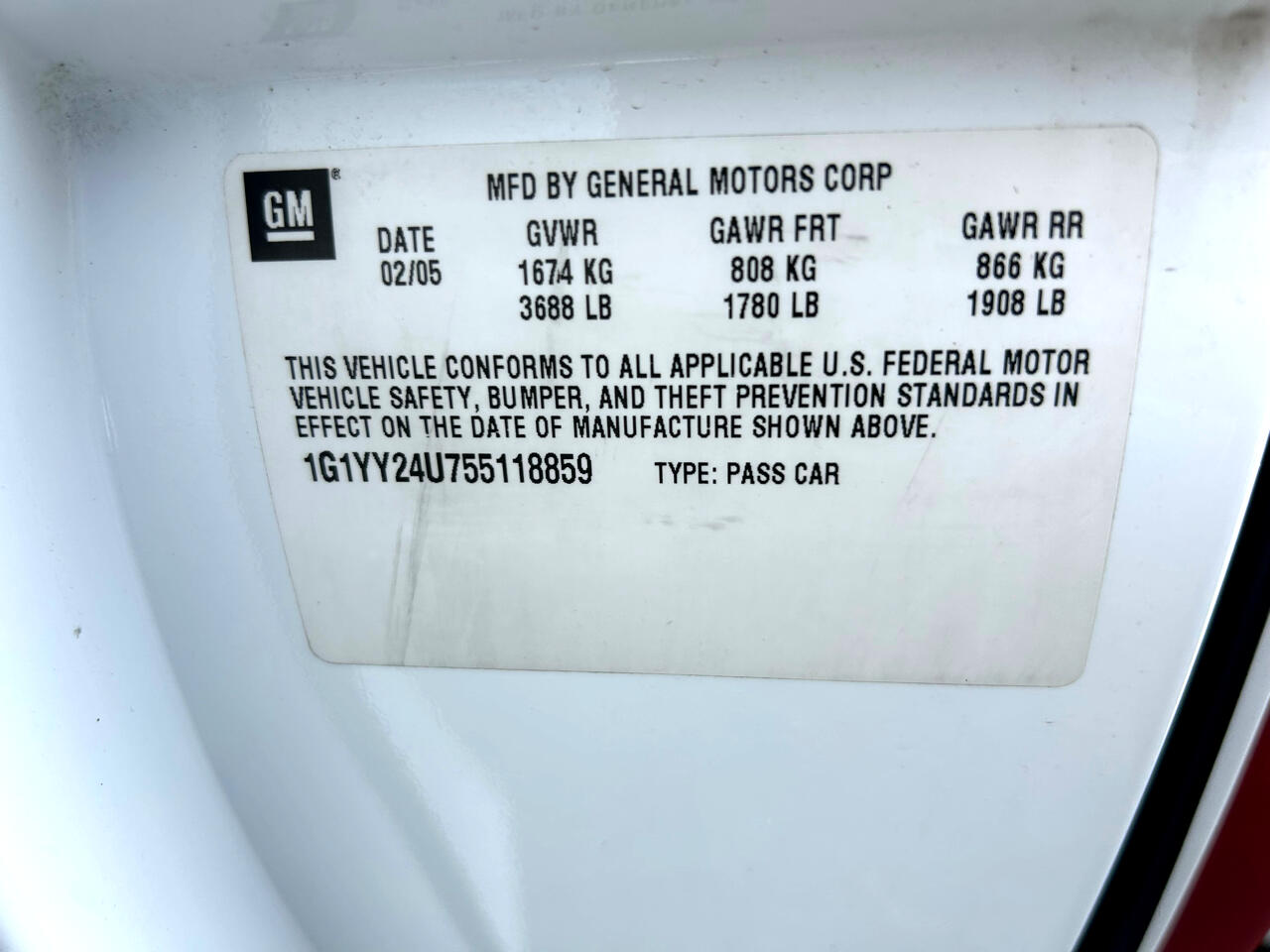 Chevrolet Corvette 2dr Cpe 2005 Chevrolet Corvette 2dr Cpe 2005