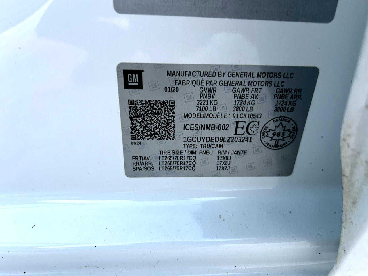 Chevrolet Silverado 1500 4WD Crew Cab 147" LT 2020