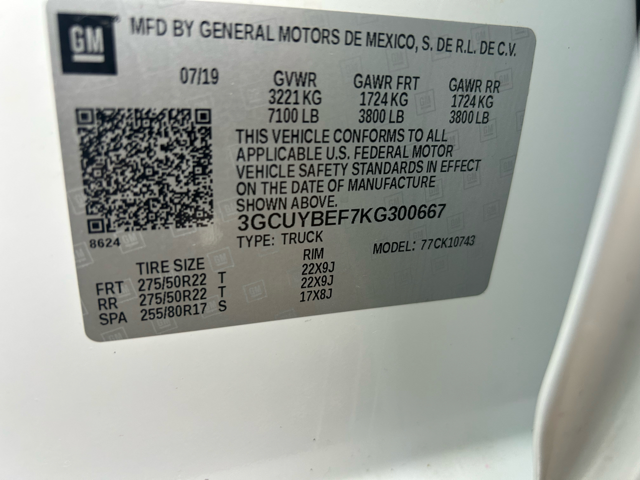 Chevrolet Silverado 1500 4WD Crew Cab 157" Custom 2019