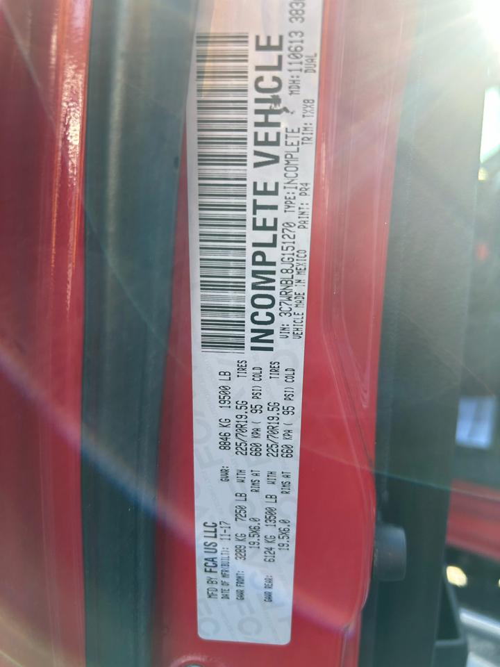 RAM 5500 Chassis Cab Tradesman 4x4 Reg Cab 84" CA 168.5" WB 2018