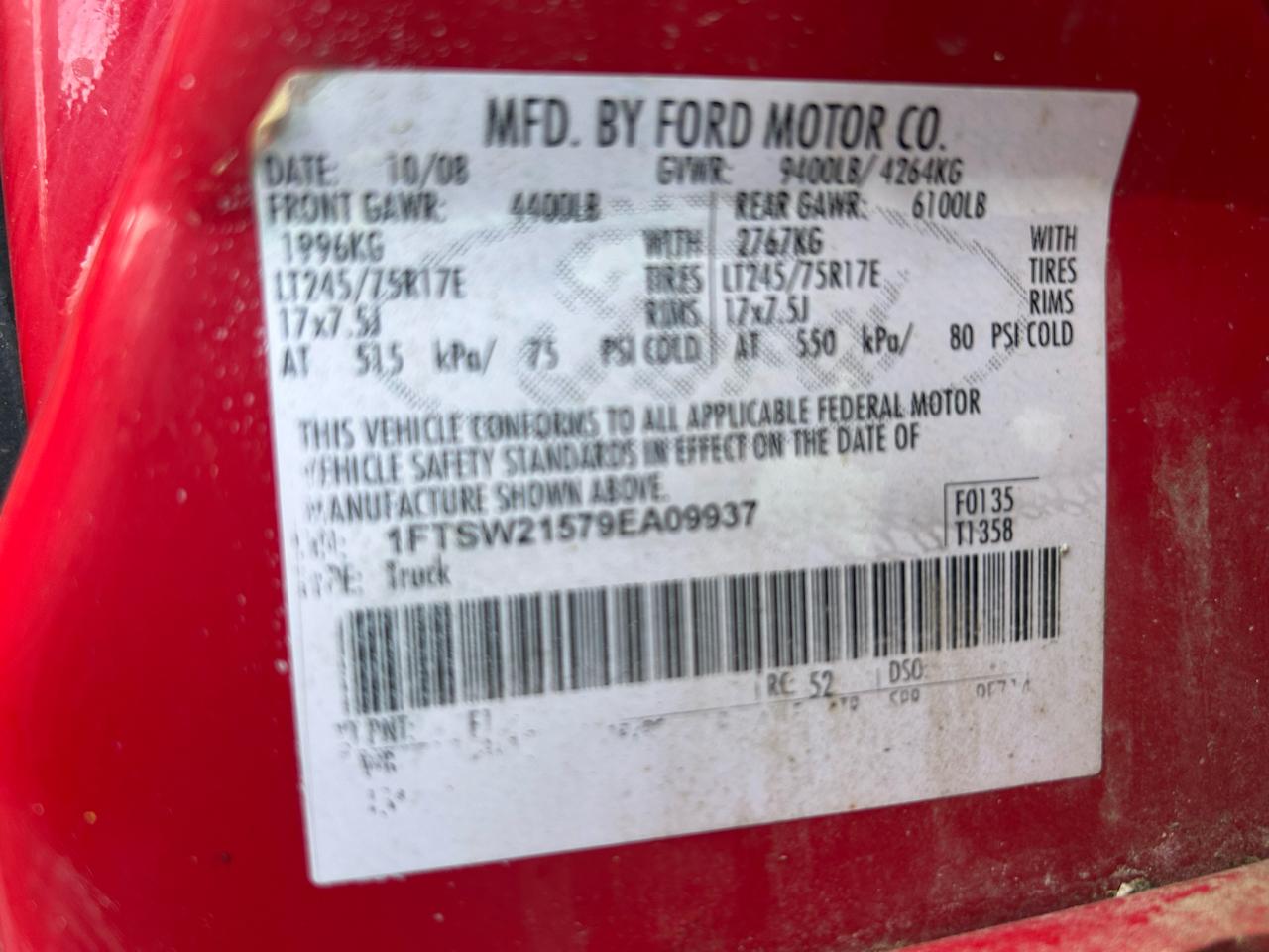 Ford Super Duty F-250 SRW 4WD Crew Cab 156" King Ranch 2009