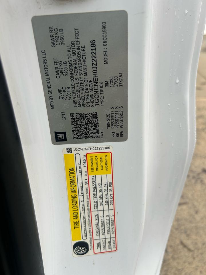 Chevrolet Silverado 1500 2WD Reg Cab 133.0" Work Truck 2018