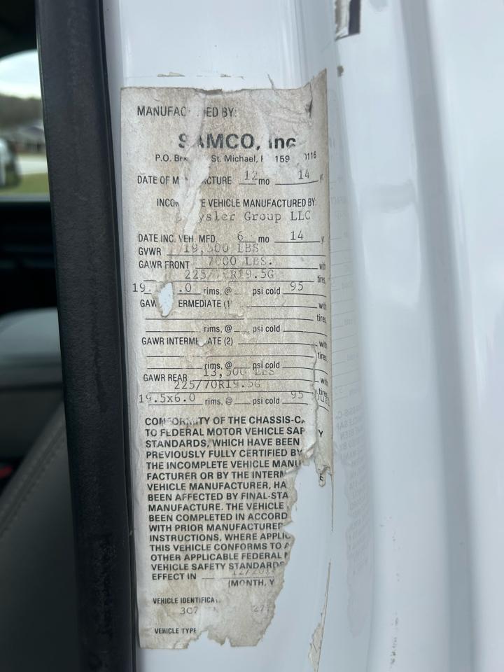 RAM 5500 4WD Reg Cab 168" WB 84" CA Tradesman 2014