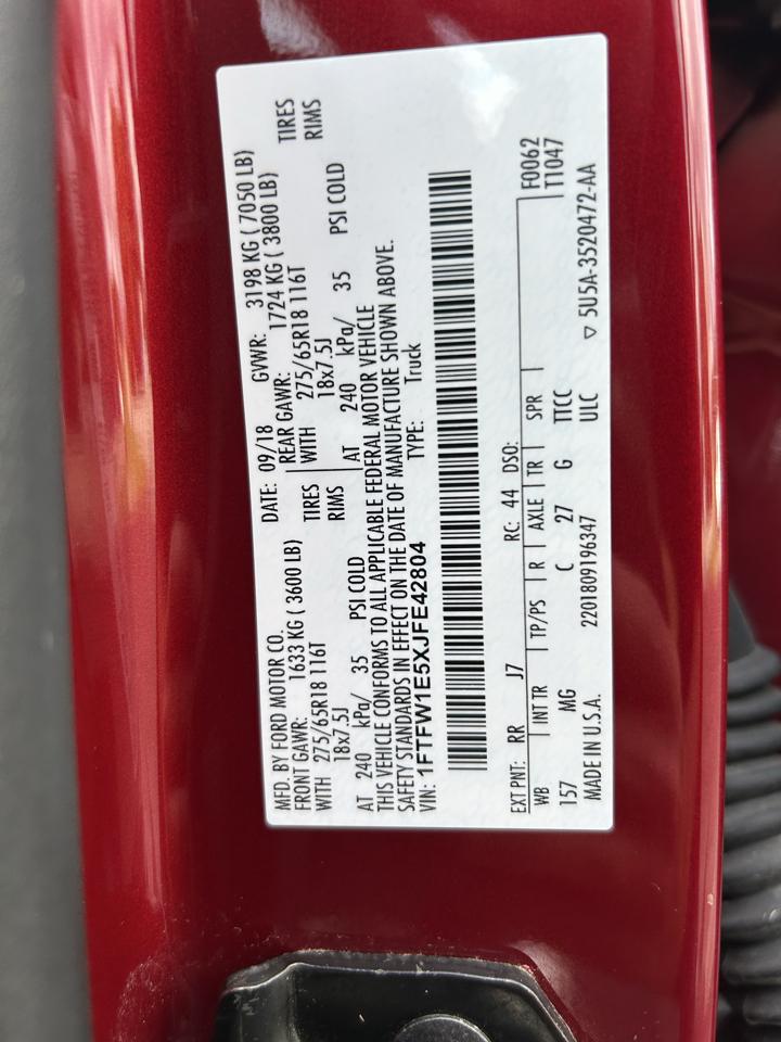 Ford F-150 4WD SuperCrew 157" XLT 2018