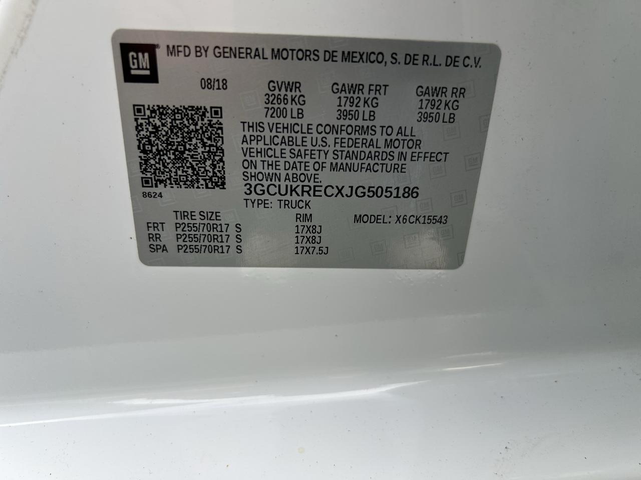 Chevrolet Silverado 1500 4WD Crew Cab 143.5" LT w/1LT 2018