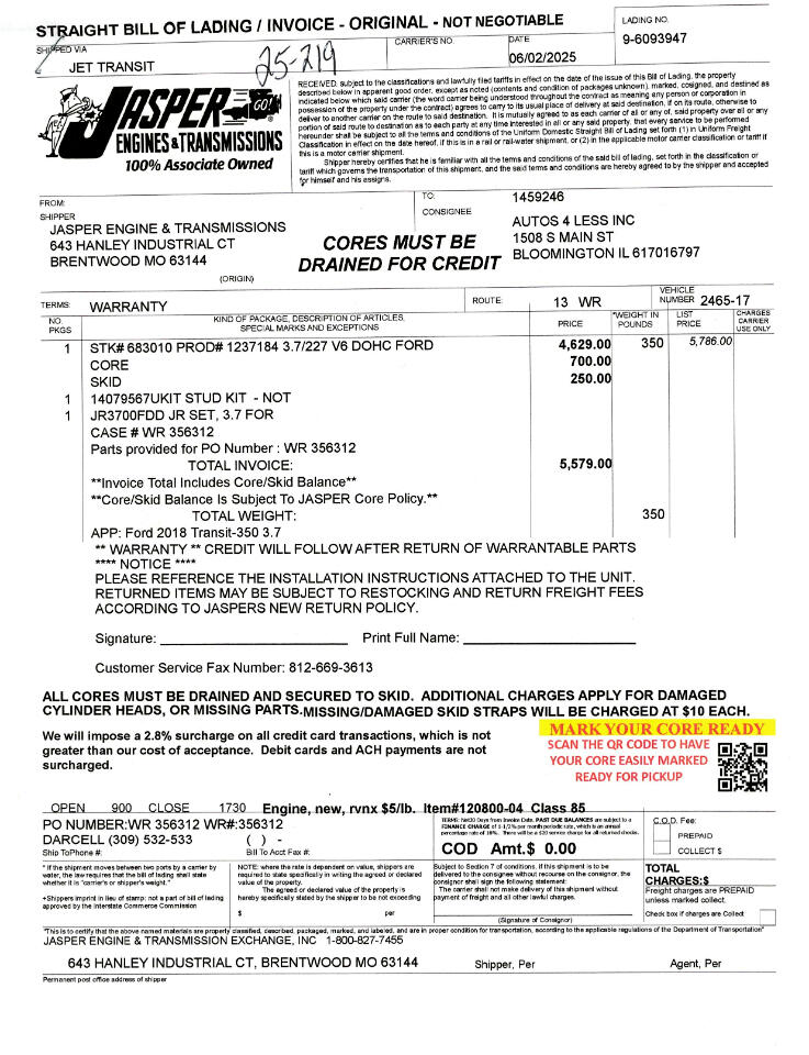 Ford Transit Van T-350 148" Low Rf 9500 GVWR Sliding RH Dr 2018 Ford Transit Van T-350 148" Low Rf 9500 GVWR Sliding RH Dr 2018