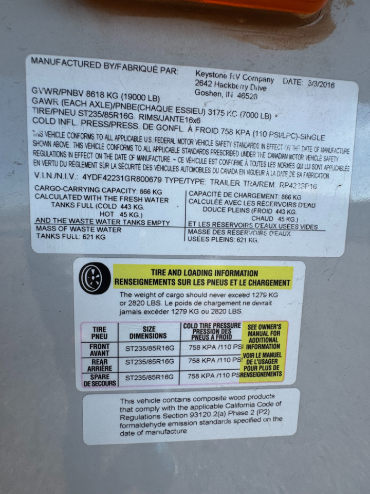 Keystone RV Raptor Toy Hauler  2016 Keystone RV Raptor Toy Hauler  2016