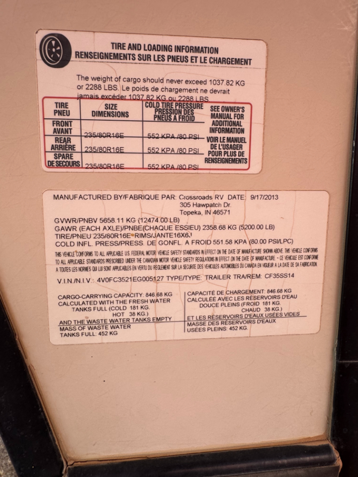 CrossRoads RV Cruiser  2014