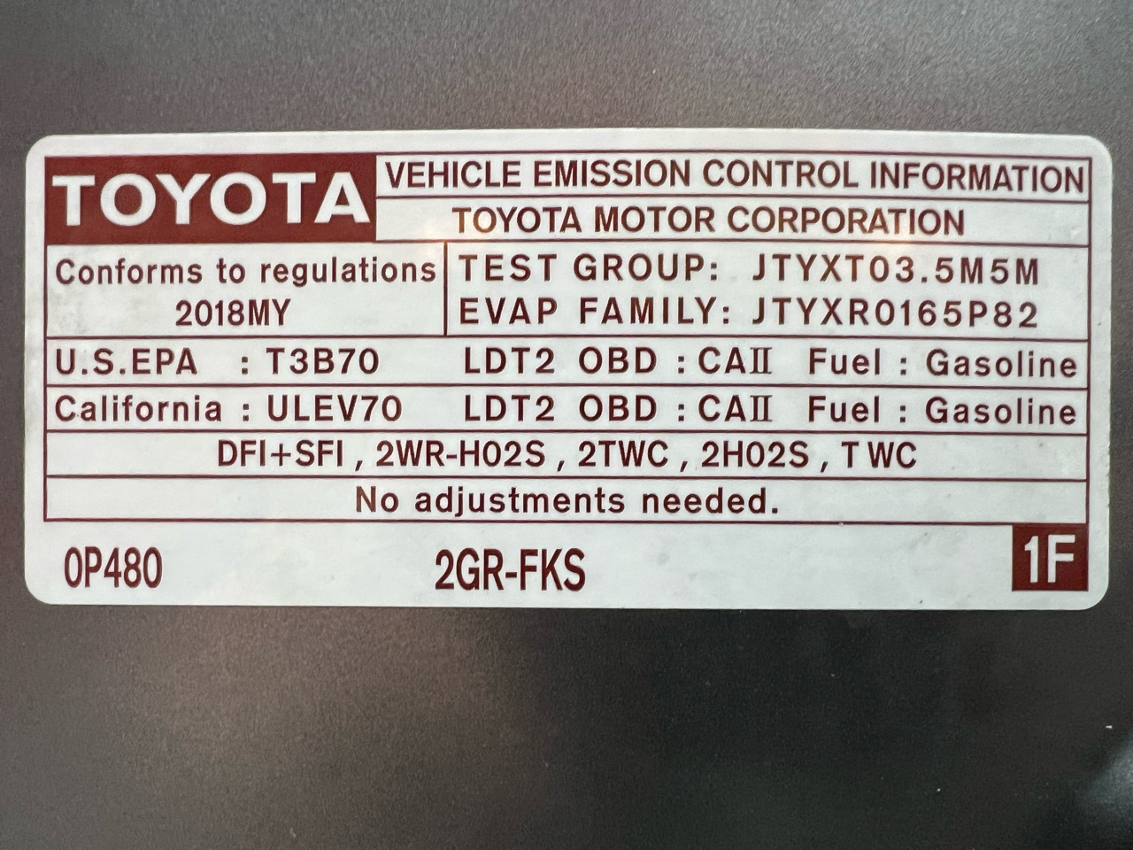 Toyota Highlander XLE FWD V6 2018