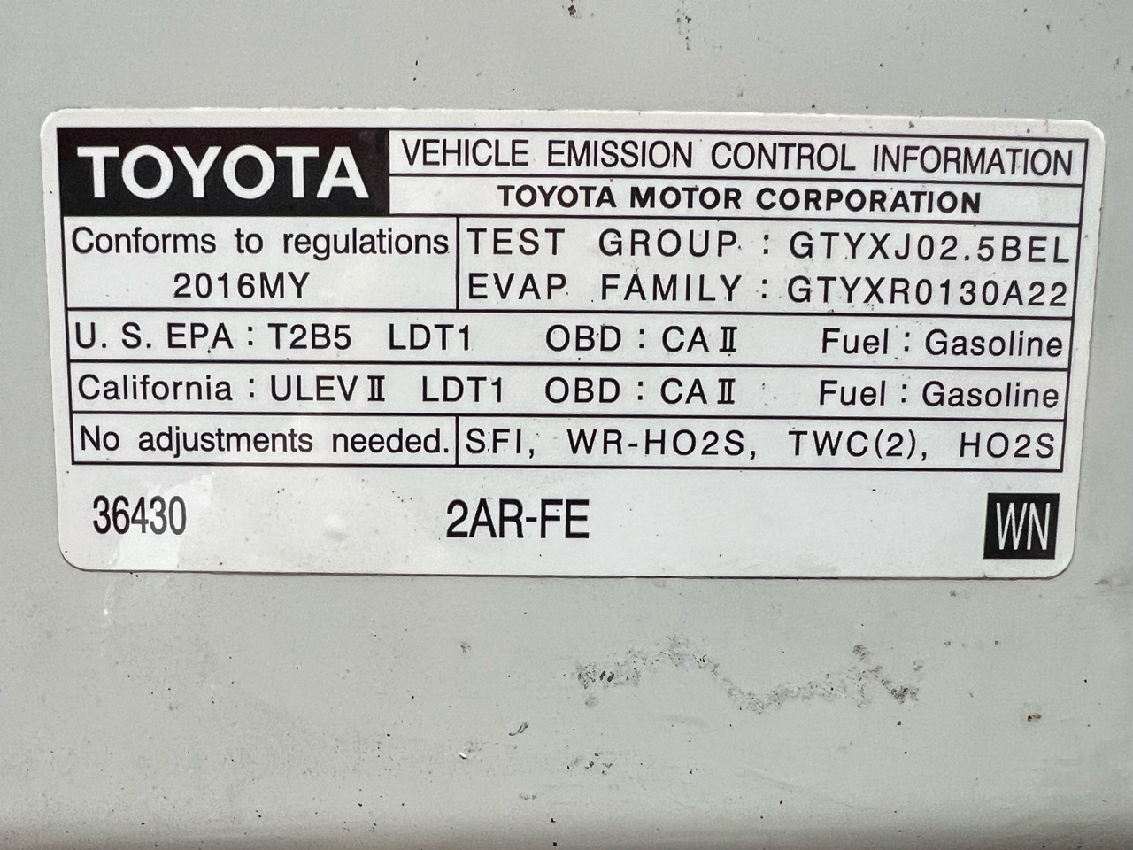 Toyota RAV4 XLE FWD 2016