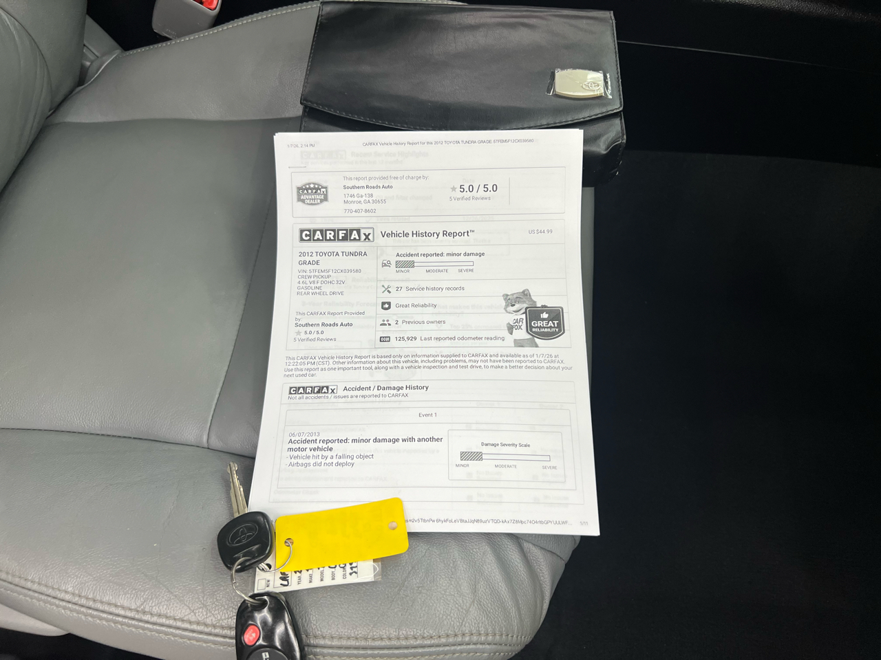 Toyota Tundra Tundra-Grade CrewMax 4.6L 2WD 2012