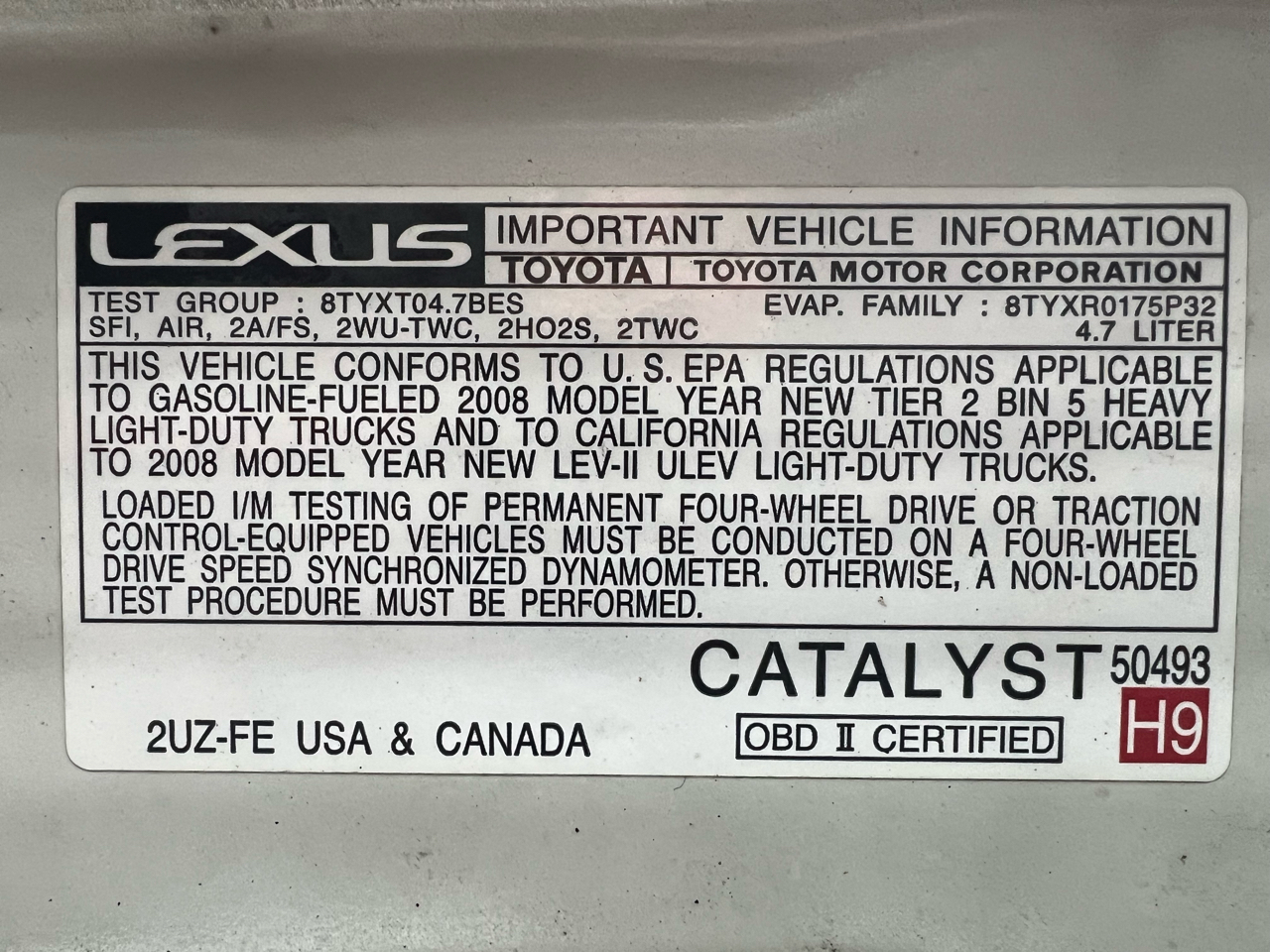 Lexus GX 470 Sport Utility 2008