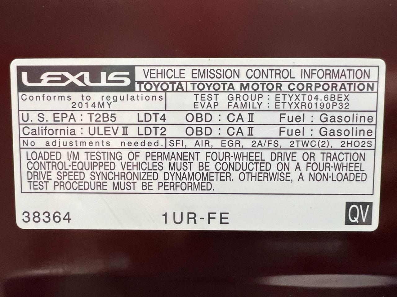 Lexus GX 460 Premium 4D SUV 4WD 2014