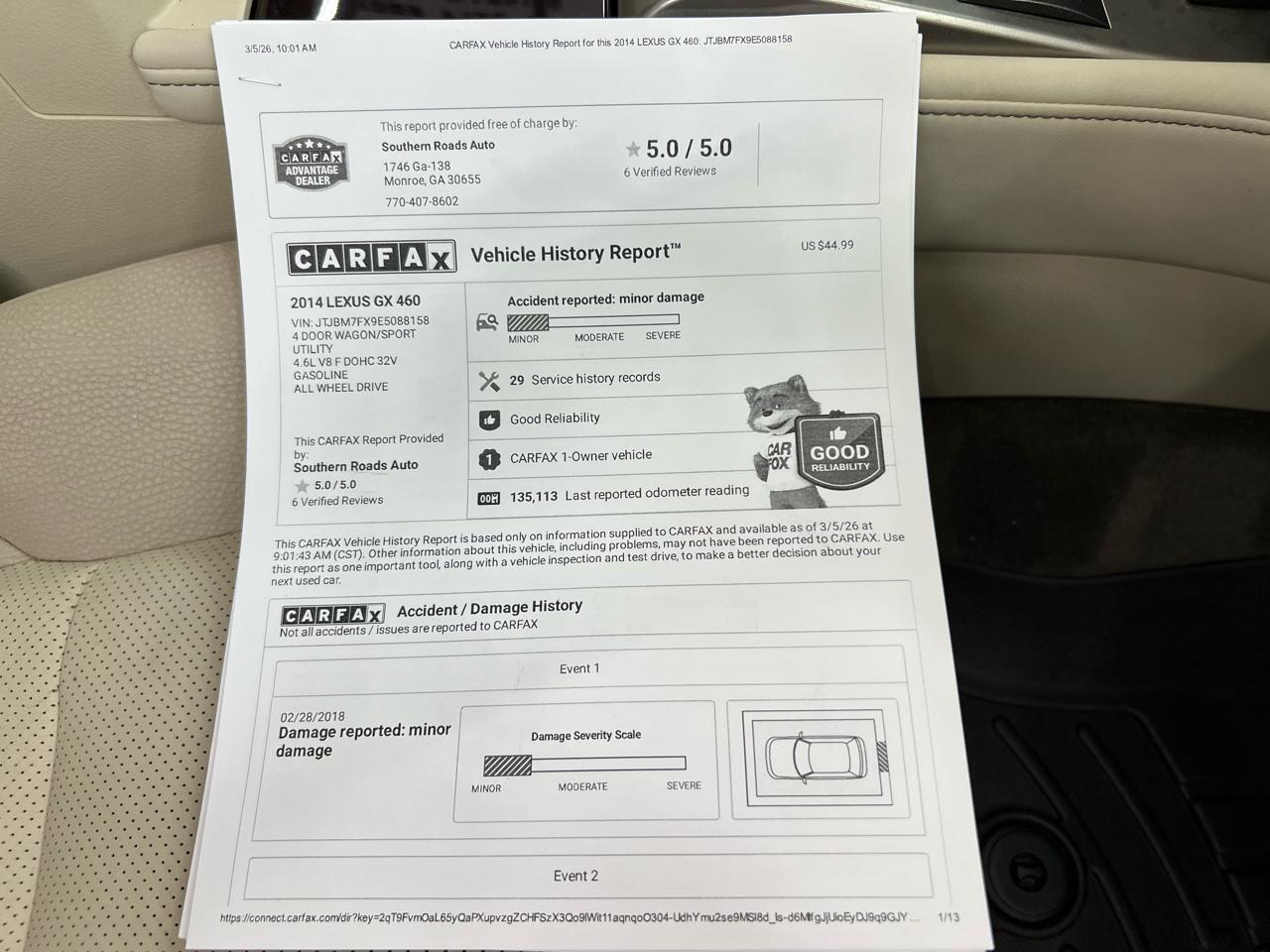 Lexus GX 460 Premium 4D SUV 4WD 2014