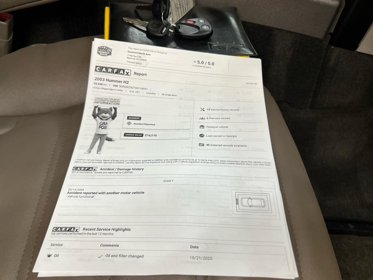 HUMMER H2 Sport Utility 2003